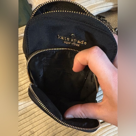 Kate Spade Black Chelsea Dual Zip Phone Crossbody Bag, Nylon - Picture 6 of 11